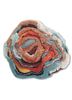 wall installation blue wool and bamboo silk hand knotted WALL ART & TAPESTRY - HeadShot
