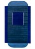brahmaand blue wool hand knotted Rug - HeadShot brahmaand blue wool hand knotted Rug - HeadShot