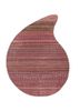 manchaha red and orange wool and bamboo silk hand knotted Rug - HeadShot
