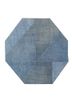 provenance blue wool hand knotted Rug - HeadShot