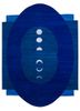 brahmaand blue wool hand knotted Rug - HeadShot brahmaand blue wool hand knotted Rug - HeadShot