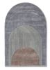  blue wool and viscose hand tufted Rug
