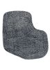 pathways grey and black wool and viscose hand tufted Rug - HeadShot
