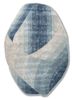 lucid blue wool and viscose hand tufted Rug - HeadShot