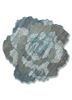 blue blue wool and viscose hand tufted Rug