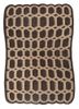 linear beige and brown wool and viscose hand tufted Rug - HeadShot