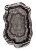 grey and black grey and black wool and viscose hand tufted Rug