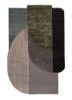green green wool and viscose hand tufted Rug