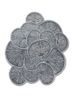 blue blue wool and viscose hand tufted Rug