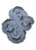 grey and black grey and black wool and viscose hand tufted Rug