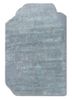 blue blue wool and viscose hand tufted Rug