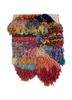 wall installation blue wool and bamboo silk hand knotted WALL ART & TAPESTRY - HeadShot wall installation blue wool and bamboo silk hand knotted WALL ART & TAPESTRY - HeadShot