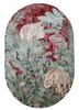 inde rose green wool and silk hand knotted Rug - HeadShot inde rose green wool and silk hand knotted Rug - HeadShot