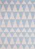 indusbar blue viscose flat weaves Rug - HeadShot