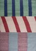 checkers blue wool flat weaves Rug - HeadShot