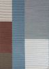 checkers blue wool flat weaves Rug - HeadShot