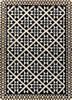 alhambra grey and black wool flat weaves Rug - HeadShot
