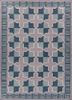 blue blue wool flat weaves Rug