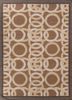 alhambra beige and brown wool flat weaves Rug - HeadShot