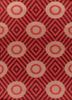 checkers red and orange wool flat weaves Rug - HeadShot checkers red and orange wool flat weaves Rug - HeadShot