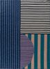 blue blue wool flat weaves Rug