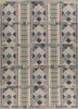 checkers grey and black wool flat weaves Rug - HeadShot