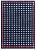 blue blue wool flat weaves Rug
