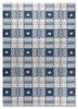 blue blue wool flat weaves Rug