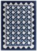 blue blue wool flat weaves Rug