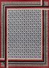 alhambra grey and black wool flat weaves Rug - HeadShot
