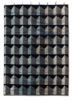 indusbar grey and black wool and viscose flat weaves Rug - HeadShot