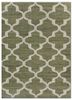 indusbar green wool and viscose flat weaves Rug - HeadShot