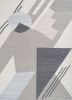 checkers grey and black wool and viscose flat weaves Rug - HeadShot checkers grey and black wool and viscose flat weaves Rug - HeadShot