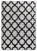 indusbar grey and black wool and viscose flat weaves Rug - HeadShot