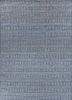 blue blue wool and viscose flat weaves Rug