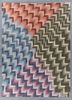 blue blue wool and viscose flat weaves Rug