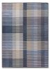 checkers blue wool and viscose flat weaves Rug - HeadShot checkers blue wool and viscose flat weaves Rug - HeadShot
