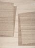 abrash ivory wool and viscose flat weaves Rug - HeadShot