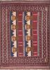 kiaan red and orange wool hand knotted Rug - HeadShot kiaan red and orange wool hand knotted Rug - HeadShot