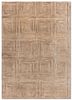verve beige and brown acrylic hand knotted Rug - HeadShot