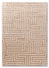  beige and brown acrylic hand knotted Rug