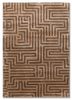 blythe beige and brown acrylic hand knotted Rug - HeadShot
