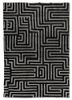  grey and black acrylic hand knotted Rug