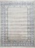 woven gems grey and black silk hand knotted Rug - HeadShot woven gems grey and black silk hand knotted Rug - HeadShot