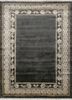 grey and black grey and black silk hand knotted Rug