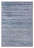 blue blue wool and bamboo silk hand knotted Rug