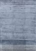 blue blue wool and bamboo silk hand knotted Rug