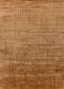 gold gold wool and bamboo silk hand knotted Rug