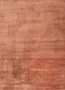 red and orange red and orange wool and bamboo silk hand knotted Rug