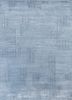 blue blue wool and bamboo silk hand knotted Rug